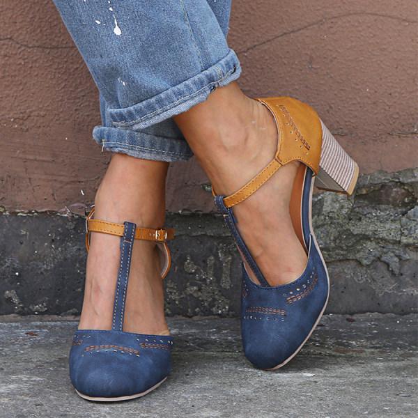 Biruvi | Women’s Chic T-Strap Sandals