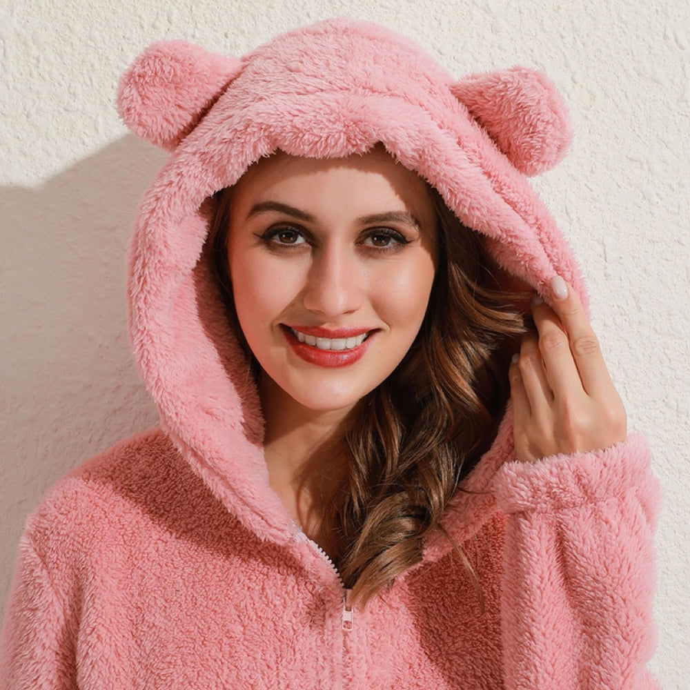 Biruvi | Women’s Fleece Onesie with Hood