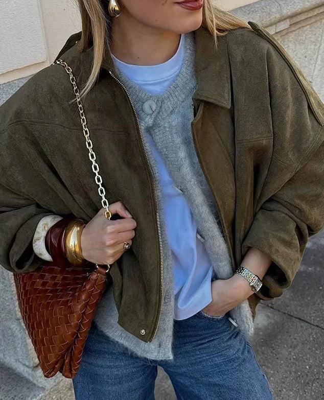 Biruvi | Women’s Oversized Suede Jacket