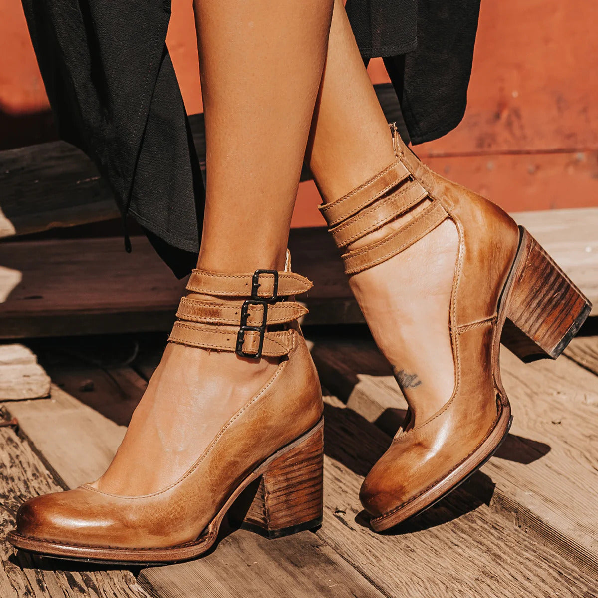 Biruvi | Women’s Square Heels Sandals