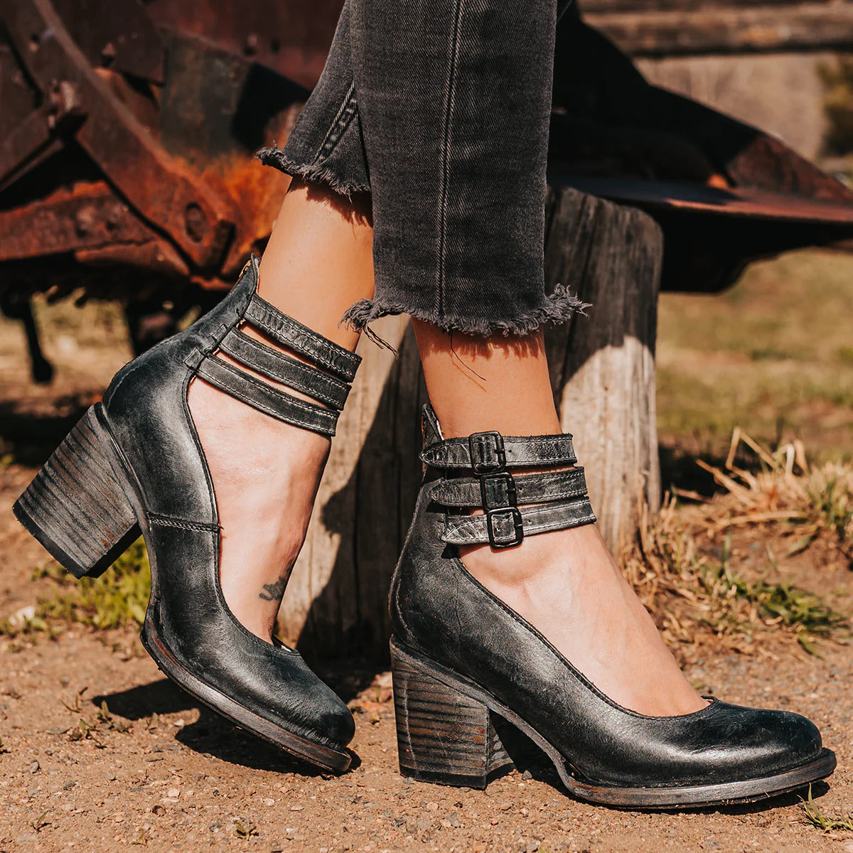 Biruvi | Women’s Square Heels Sandals