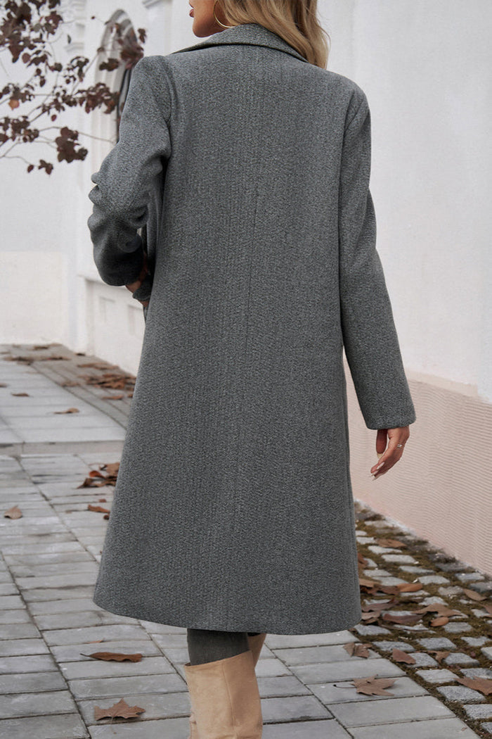 Biruvi | Women’s Wool Blend Buttoned Trench Coat