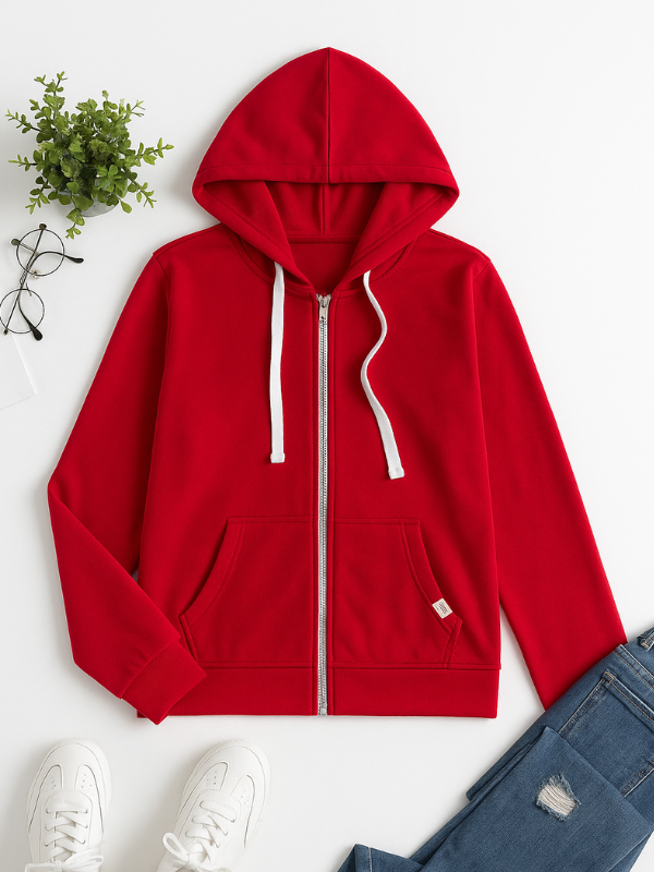 Biruvi | Women’s Zip-Up Drawstring Hoodie