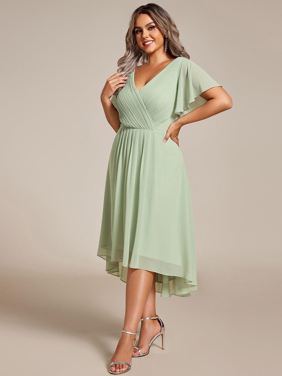 Daisy | A-Line V Neck High-Low Wedding Guest Dress