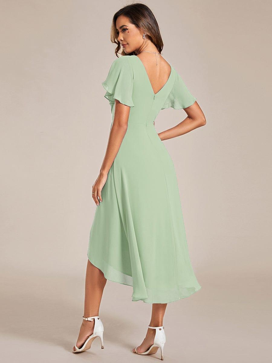 Daisy | A-Line V Neck High-Low Wedding Guest Dress