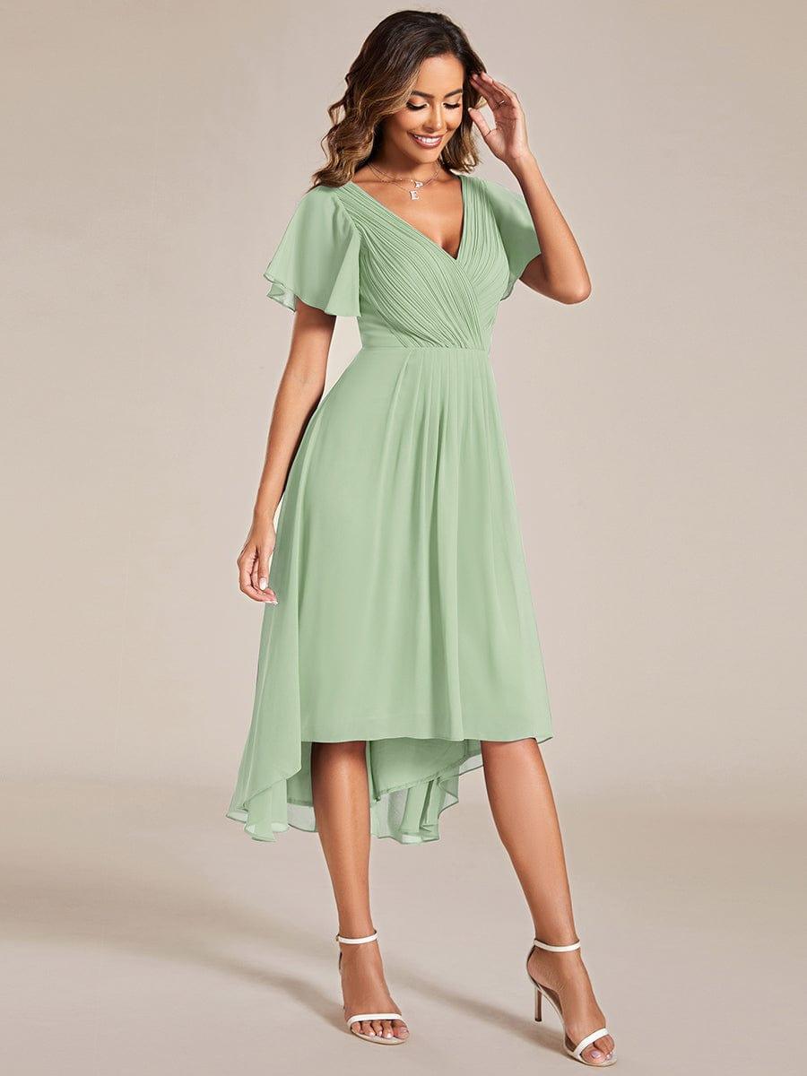 Daisy | A-Line V Neck High-Low Wedding Guest Dress