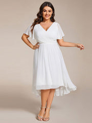 Daisy | A-Line V Neck High-Low Wedding Guest Dress