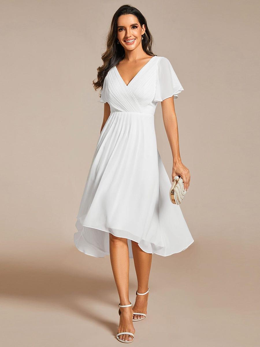 Daisy | A-Line V Neck High-Low Wedding Guest Dress