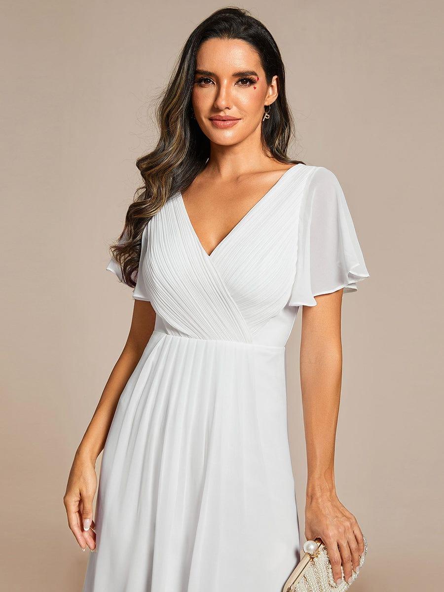 Daisy | A-Line V Neck High-Low Wedding Guest Dress