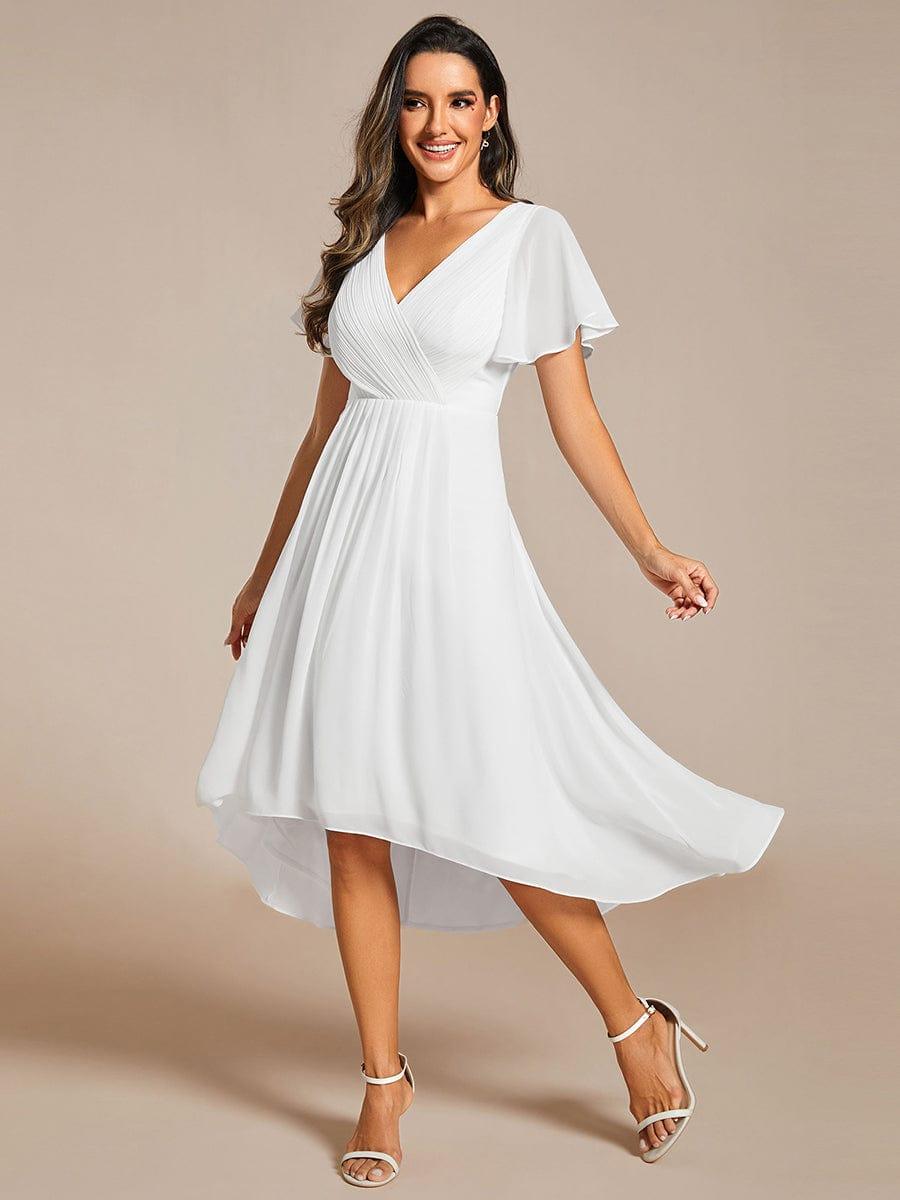 Daisy | A-Line V Neck High-Low Wedding Guest Dress