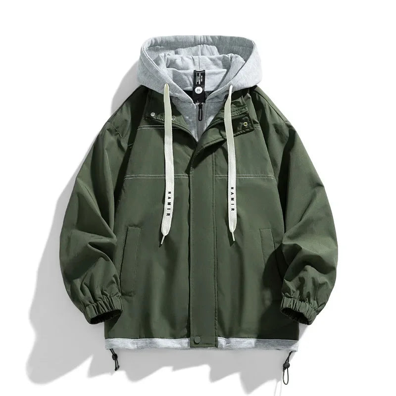 Biruvi | Men’s Layered Streetwear Hooded Jacket