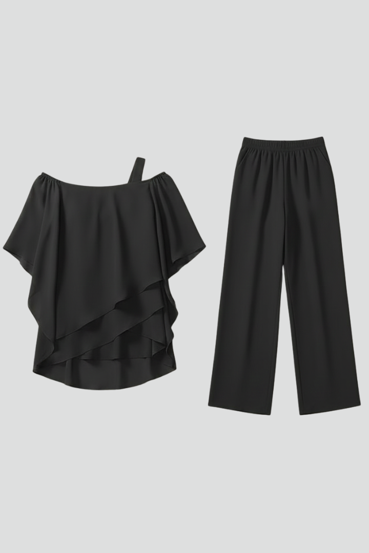 Lauren | Off-Shoulder Flowing Wide-Leg Jumpsuit