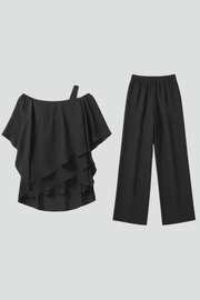 Lauren | Off-Shoulder Flowing Wide-Leg Jumpsuit