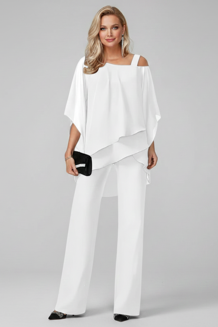 Lauren | Off-Shoulder Flowing Wide-Leg Jumpsuit