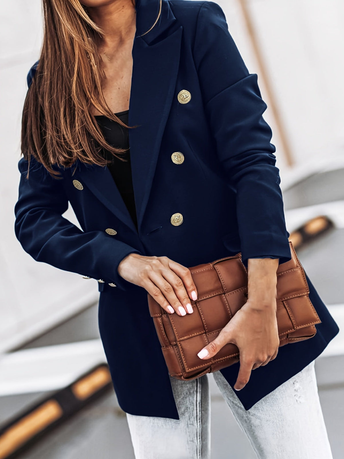 Biruvi | Women’s Structured Long Sleeve Blazer