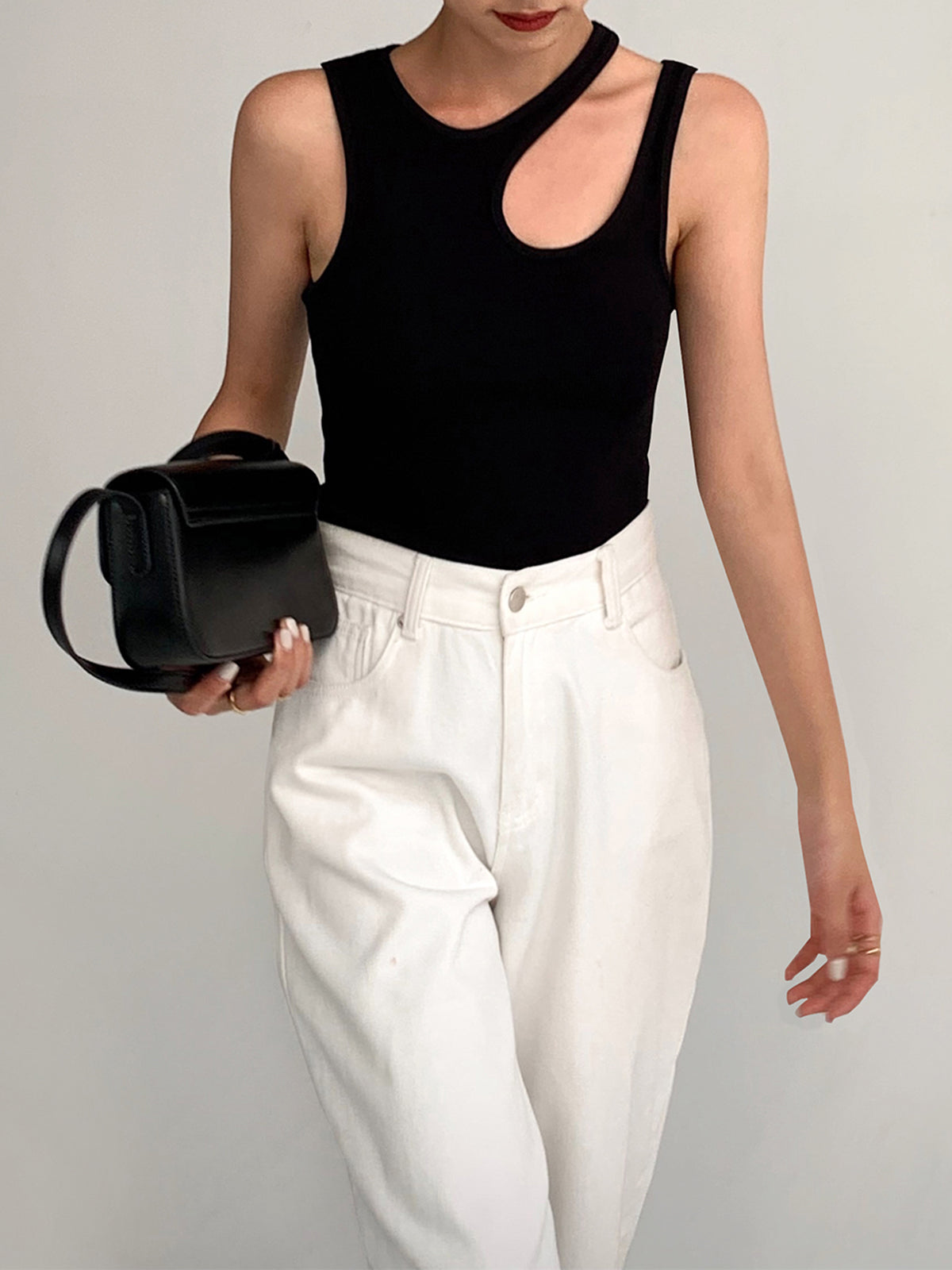 Alba | Semi-Sheer Cutout Festival Outfit Tank Top