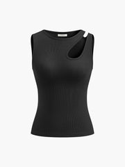 Alba | Semi-Sheer Cutout Festival Outfit Tank Top
