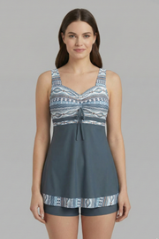 Allegra | Tie Front Tankini Swimsuit Set