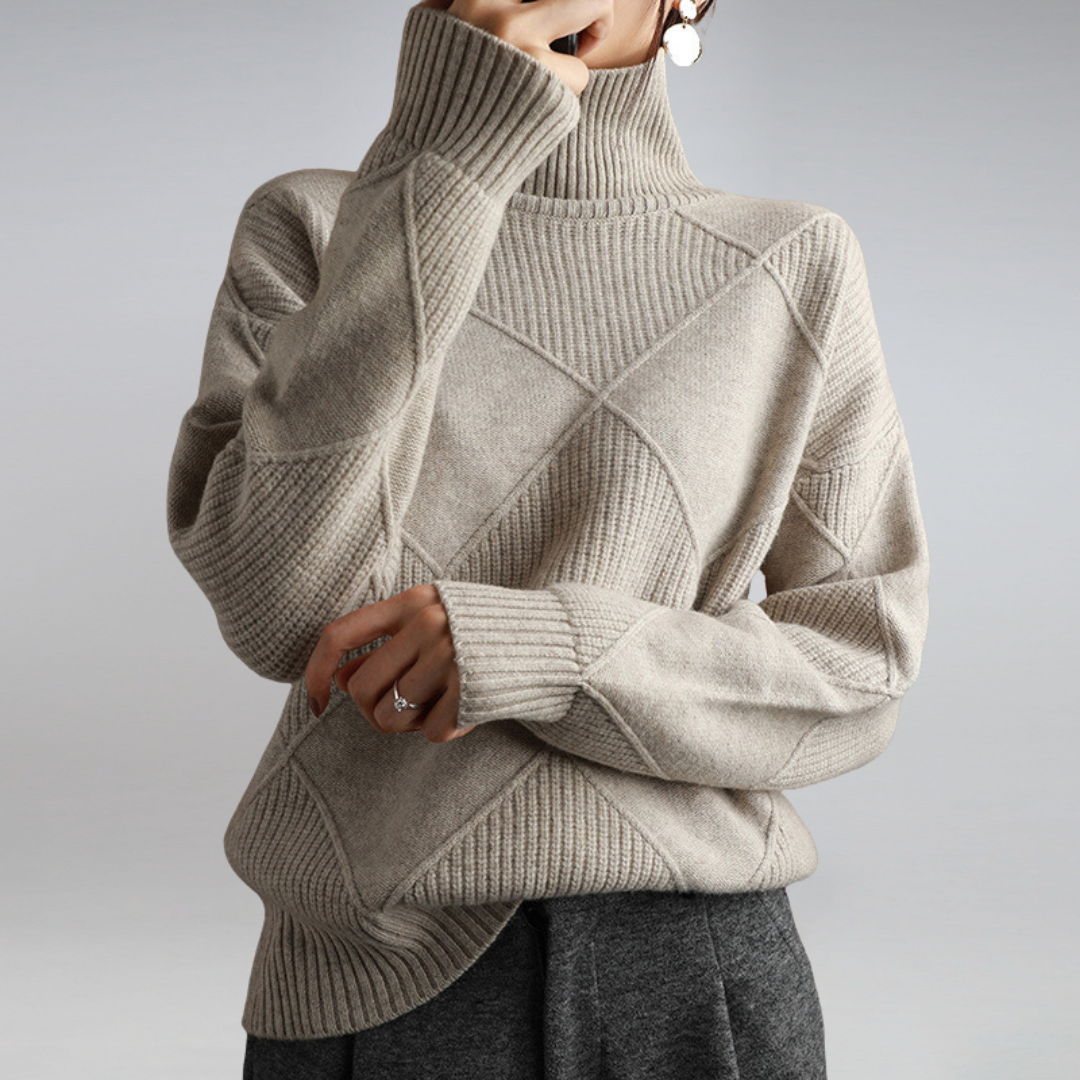 Amelia | Fitted Turtleneck Cashmere Sweater
