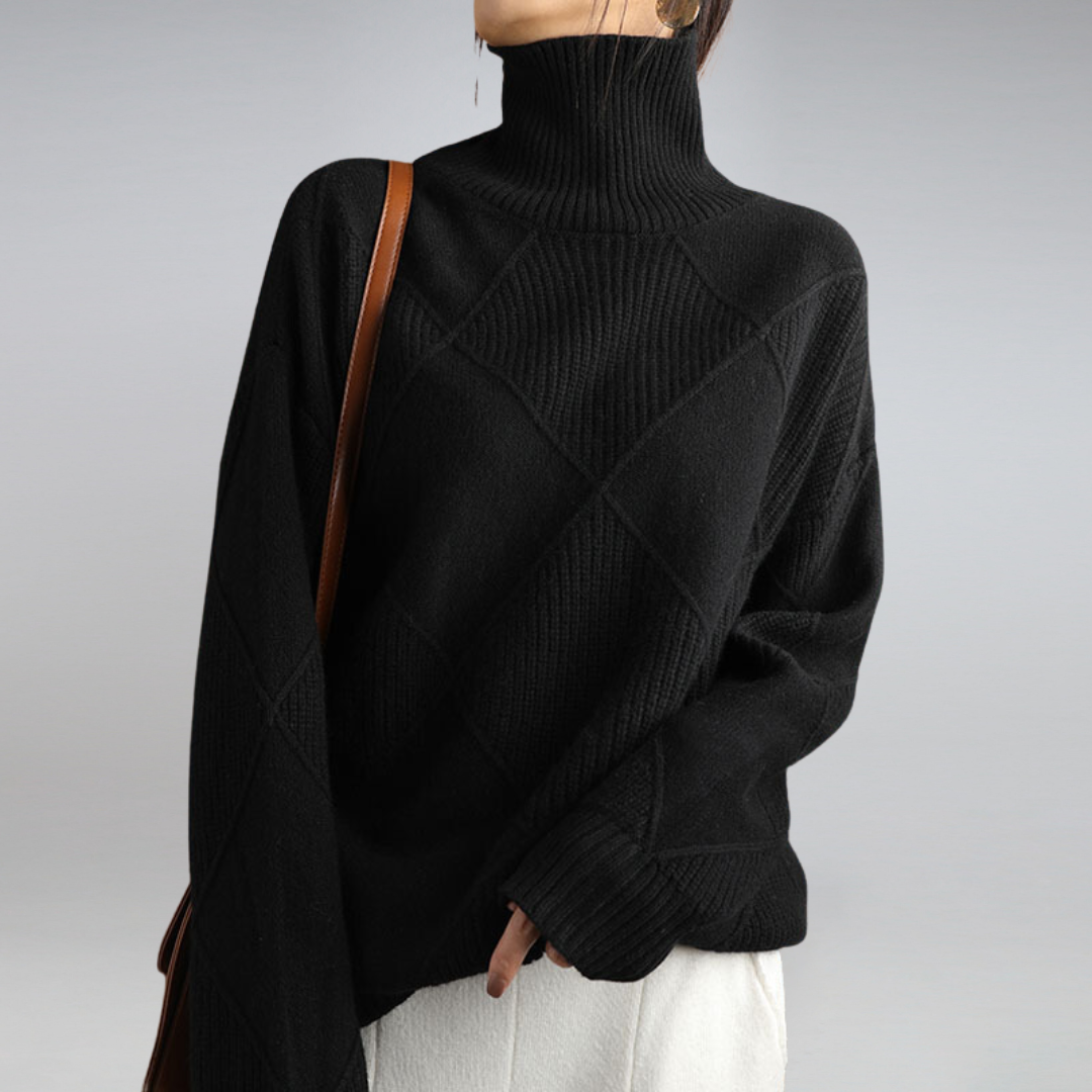 Amelia | Fitted Turtleneck Cashmere Sweater