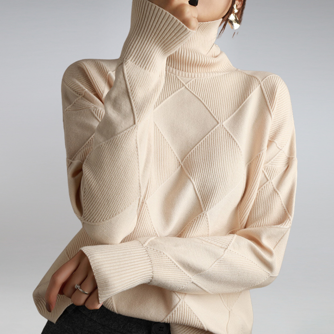 Amelia | Fitted Turtleneck Cashmere Sweater