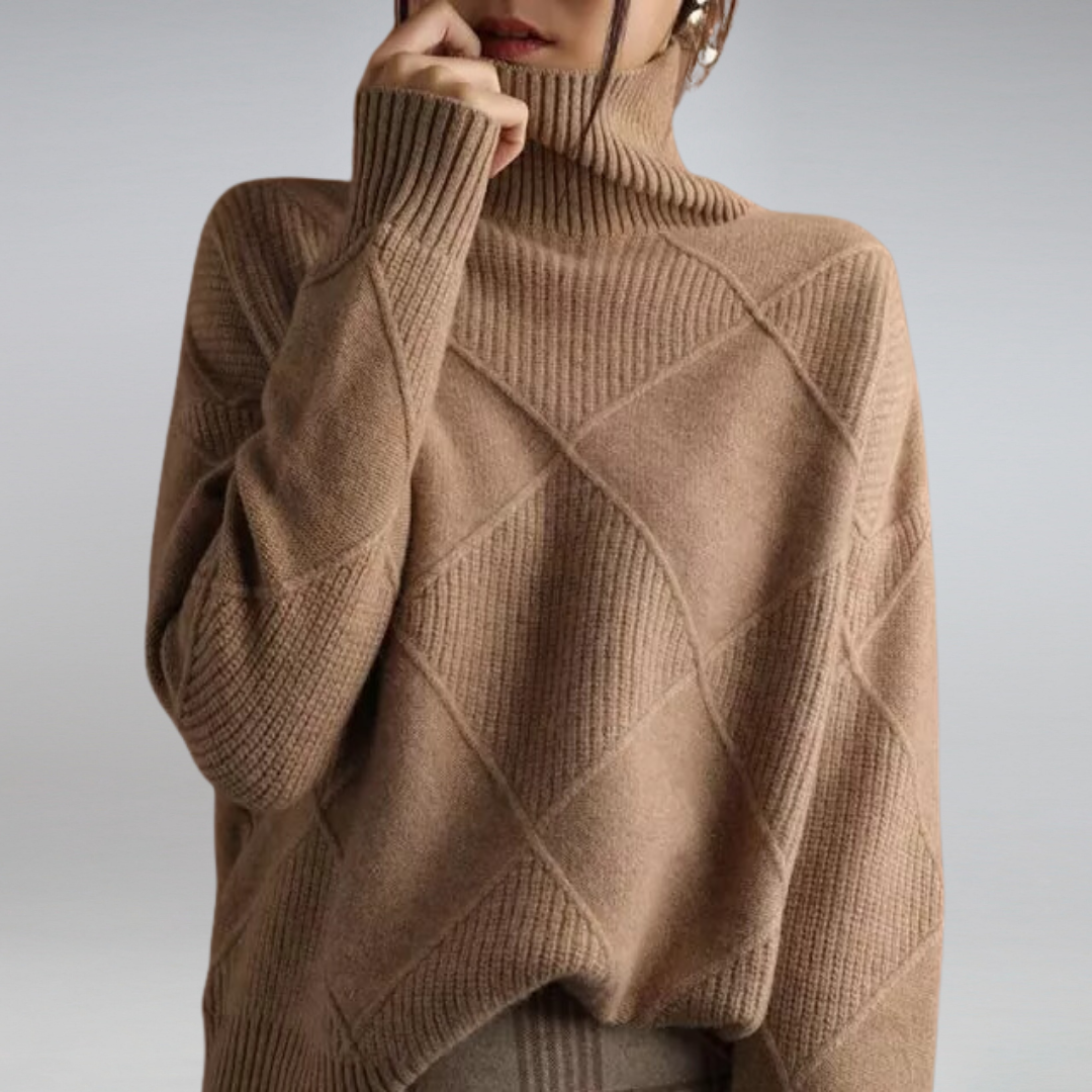 Amelia | Fitted Turtleneck Cashmere Sweater