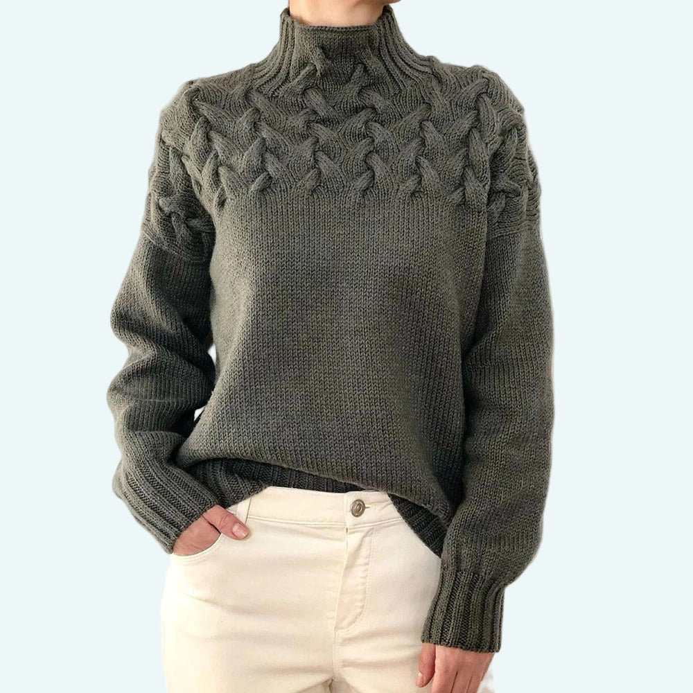 Arabella | Fitted Turtleneck Knit Sweater