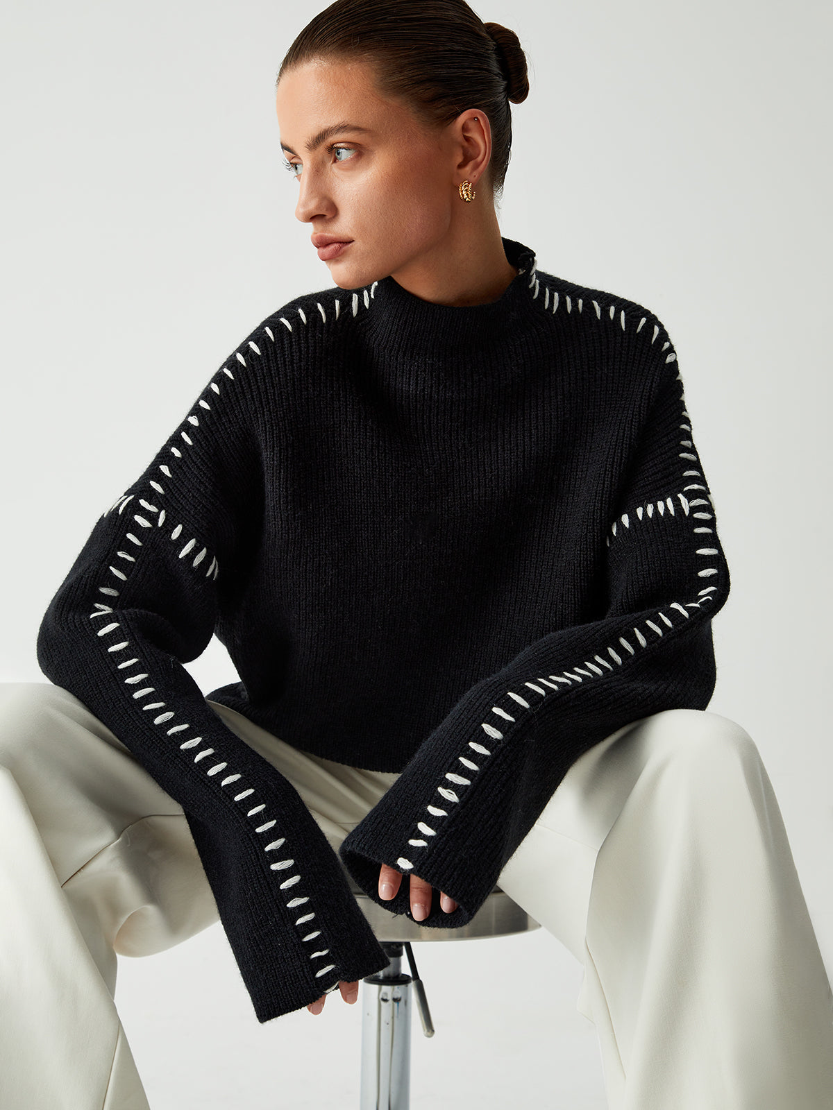 Ariadne | Oversized Mock Neck Sweater