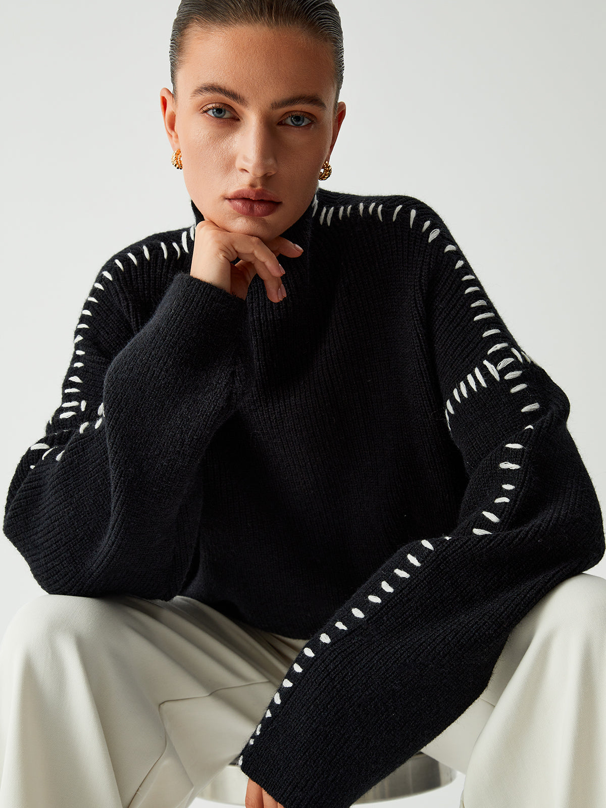 Ariadne | Oversized Mock Neck Sweater