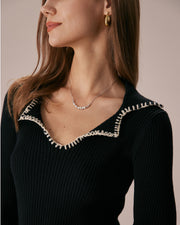 Arianna | Fitted V Neck Sweater Mini Dress Concert Outfit