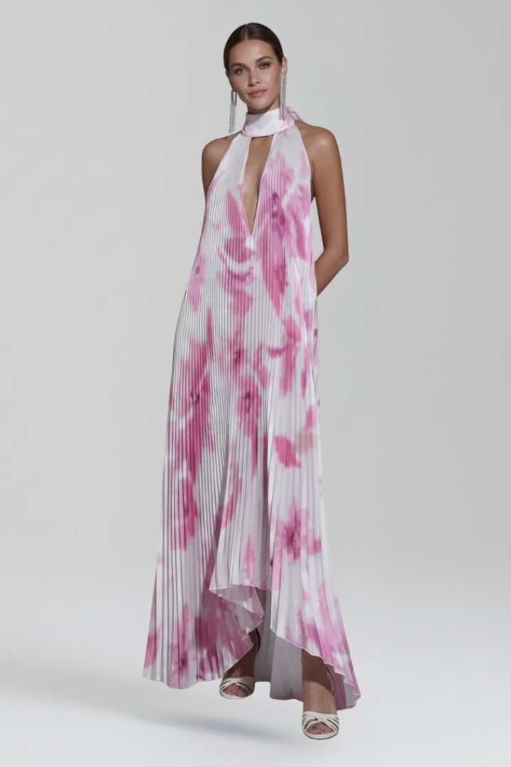 Beatrice | Sleeveless Pleated Maxi Dress