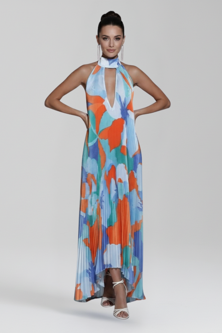 Beatrice | Sleeveless Pleated Maxi Dress