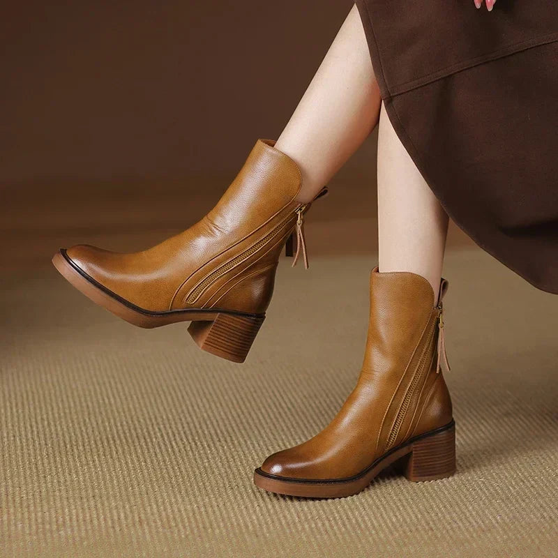 Bellamy | Mid Heel Ankle Boots