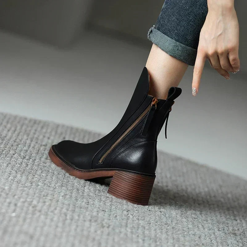 Bellamy | Mid Heel Ankle Boots