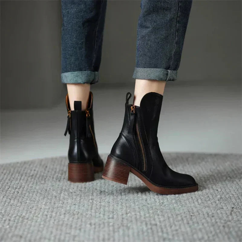 Bellamy | Mid Heel Ankle Boots