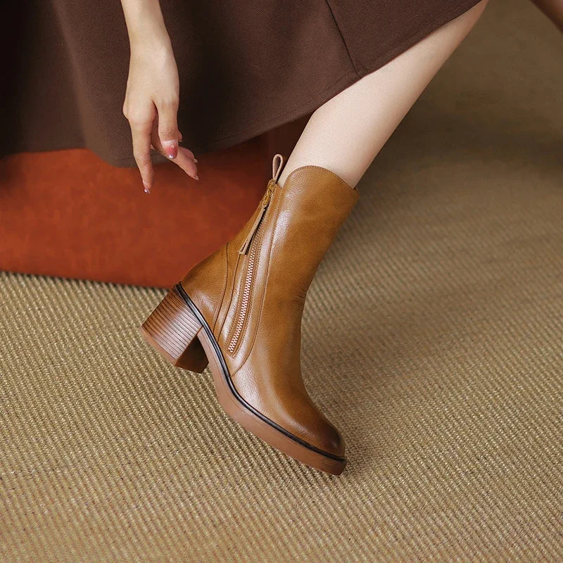 Bellamy | Mid Heel Ankle Boots