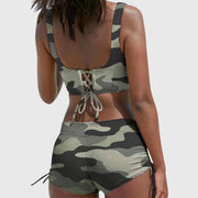 Blanche | Fitted Camo Two-Piece Bikini Set