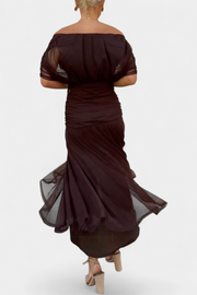 Blanche | V-Neck Floral Print A-Line Dress