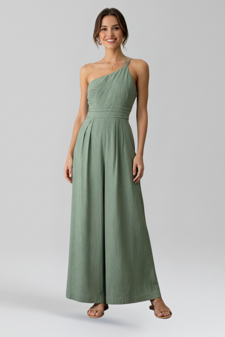 Blythe | One-Shoulder Wide-Leg Jumpsuit
