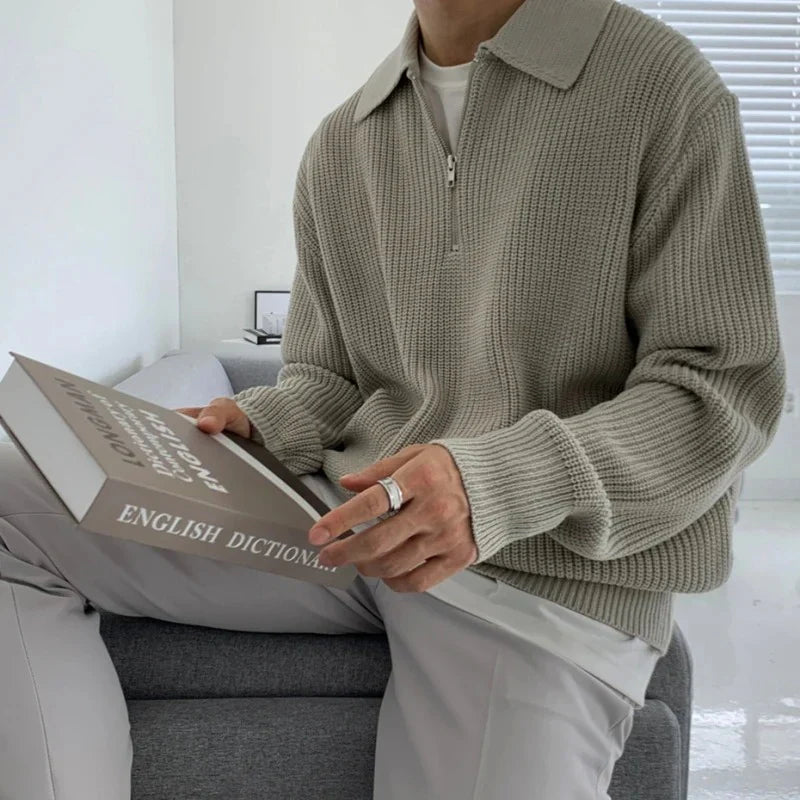 Bridget | Relaxed Fit Quarter-Zip Knit Sweater