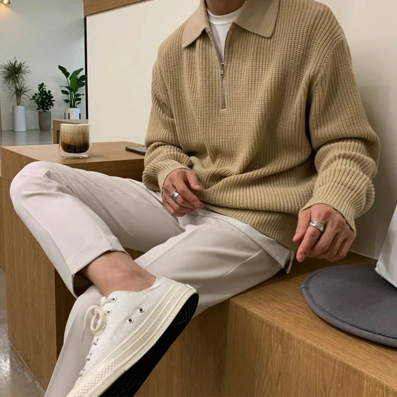 Bridget | Relaxed Fit Quarter-Zip Knit Sweater