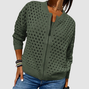 Brooke | Relaxed Fit Knitted Zipper Cardigan