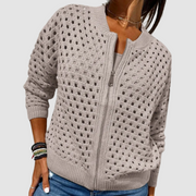Brooke | Relaxed Fit Knitted Zipper Cardigan