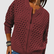 Brooke | Relaxed Fit Knitted Zipper Cardigan