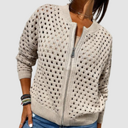 Brooke | Relaxed Fit Knitted Zipper Cardigan