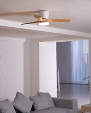 Brooklyn Nordic Wooden Ceiling Fan with Integrated Light – Ideal for Living Room or Bedroom