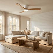 Brooklyn Nordic Wooden Ceiling Fan with Integrated Light – Ideal for Living Room or Bedroom