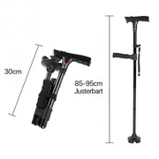 Cambridge | Folding Cane with Dual Handles, Alarm, and Light for Mobility Support and Safety