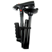 Cambridge | Folding Cane with Dual Handles, Alarm, and Light for Mobility Support and Safety