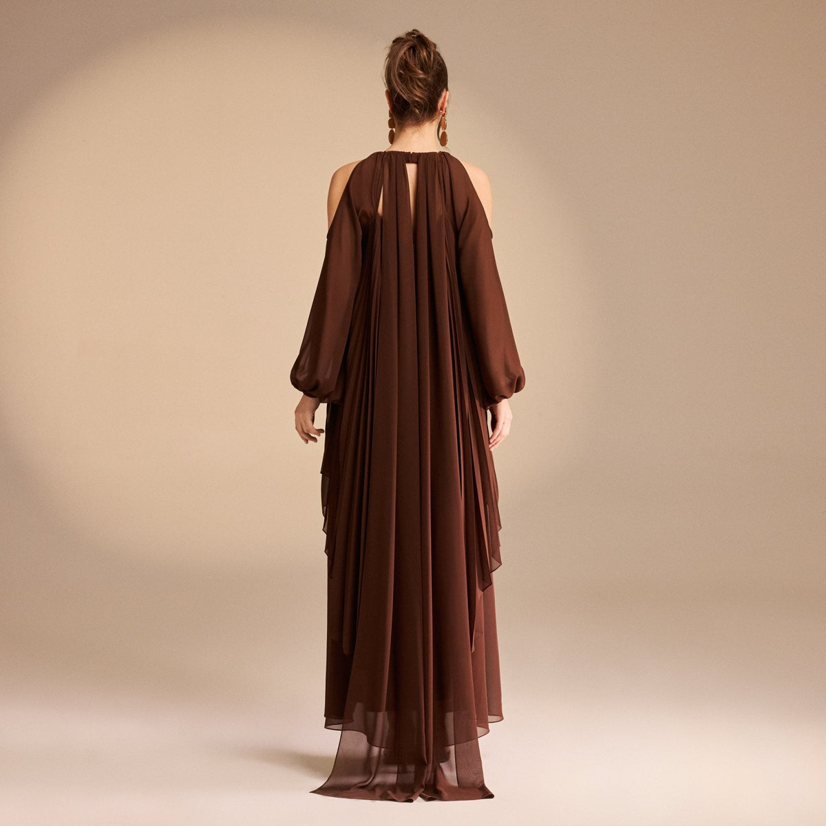 Camille | Pleated Poet Shoulder Mother of the Bride Dress